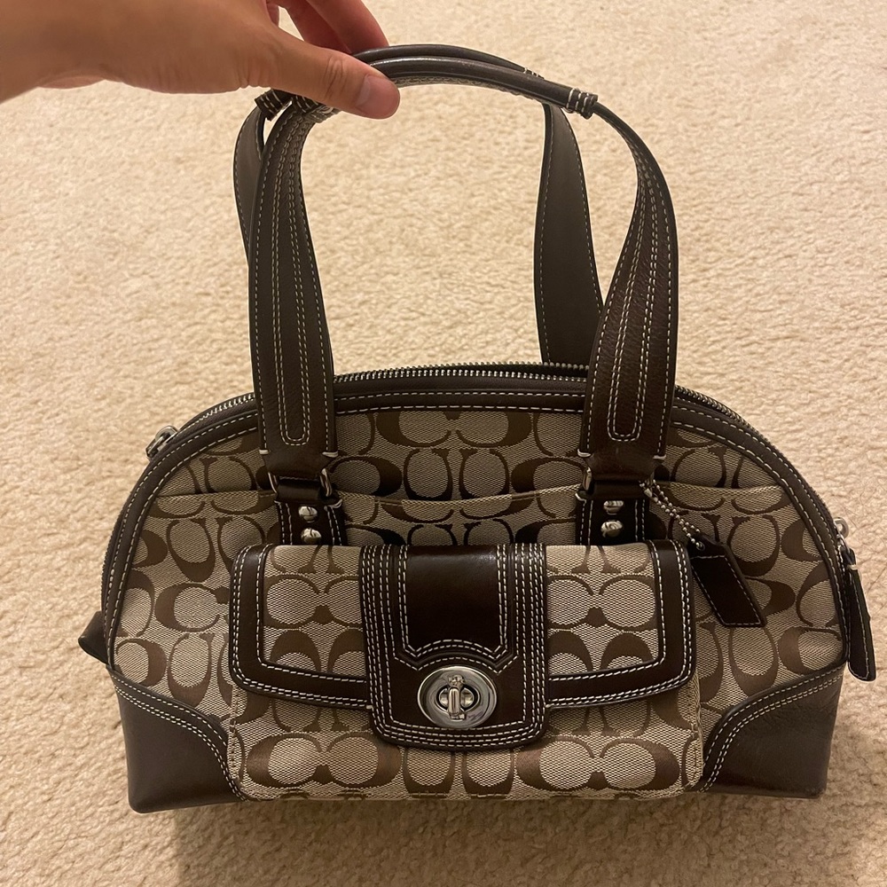 Brown coach purse authentic